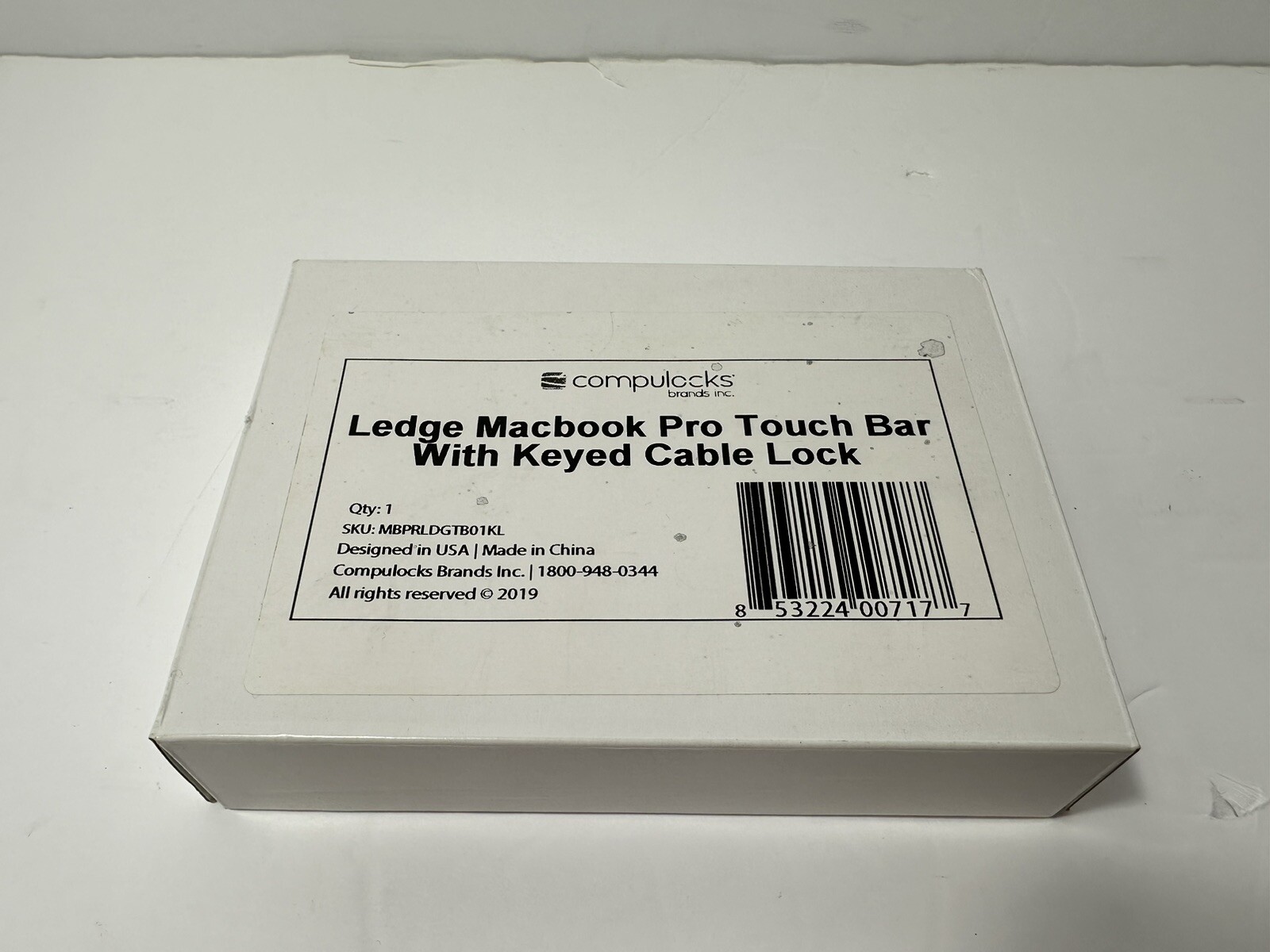 Security Cable & Lock for Macbook Pro 13 & 15 Touch Bar Compu Locks Ledge OEM