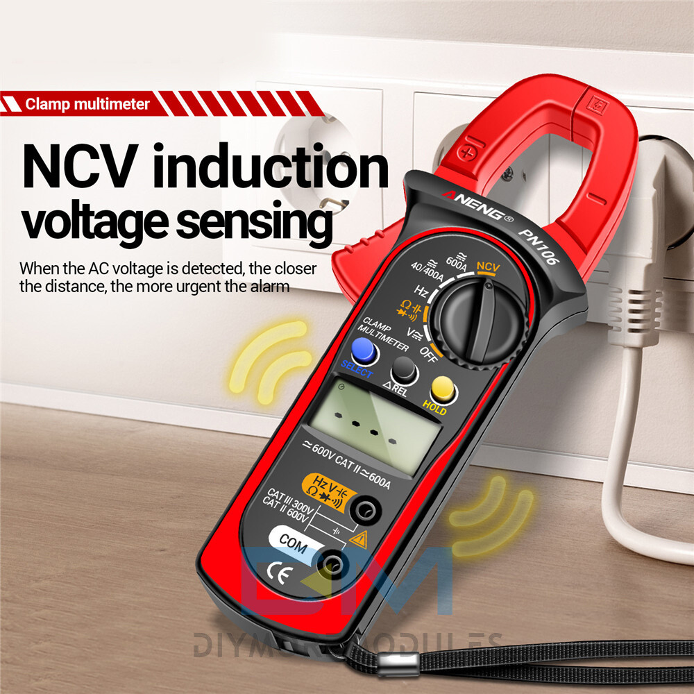 ANENG PN106 Digital Clamp Meter Multimeter Auto Range DC AC Voltage Ammeter