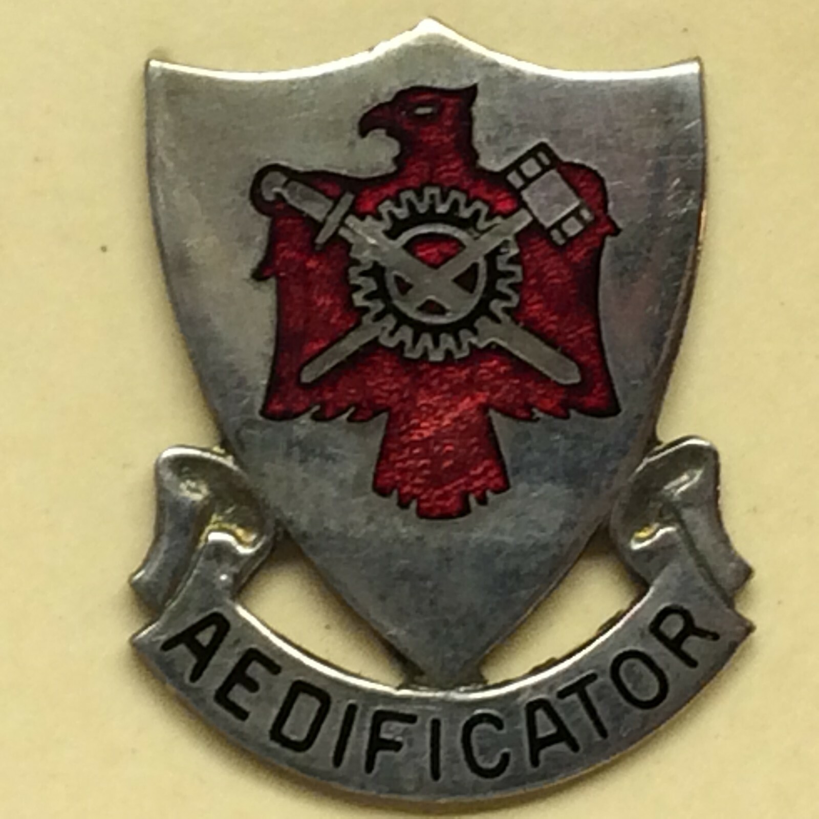 Military Pin 807th Engr Bn REDIFICATOR