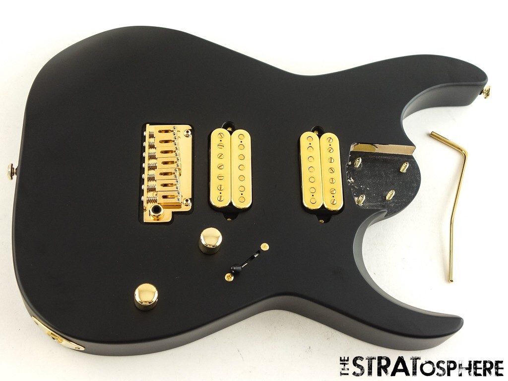 Charvel Angel Vivaldi DK24-7 HH Dinky LOADED BODY Gold Dimarzio Nova Satin Black