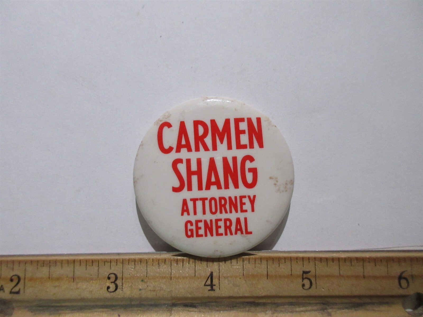 CARMEN SHANG Attorney General political button pin pinback 1.75"