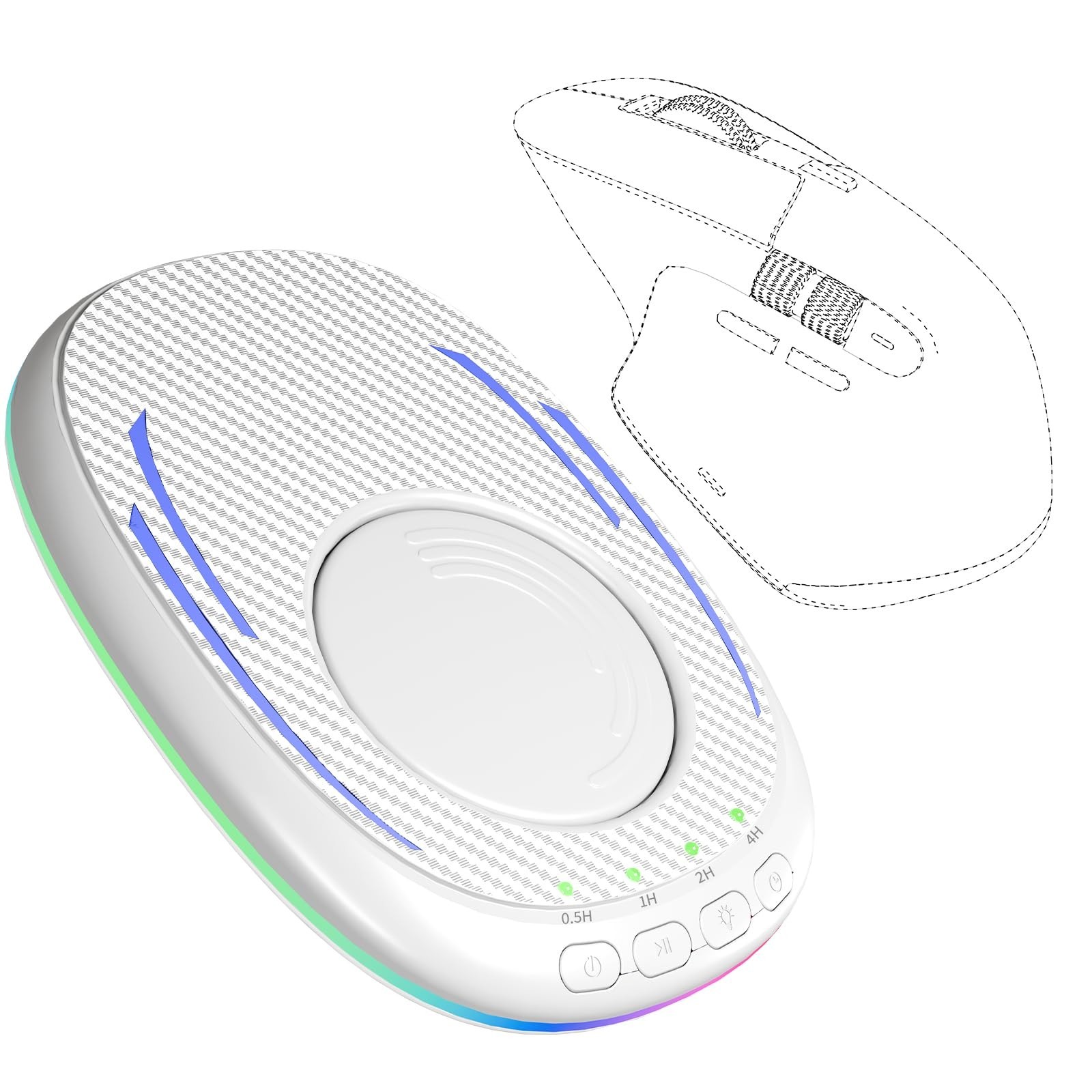 Undetectable Mouse Jiggler,Ultra-Thin & Silent Mouse Mover with Timer,Driver-...