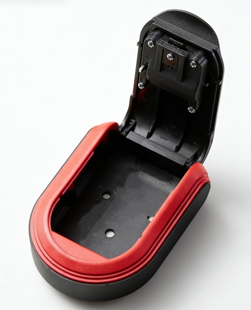 Red ABS Plastic 4 Digit Combination Lock Box Wall Mount Key Storage Safe Box