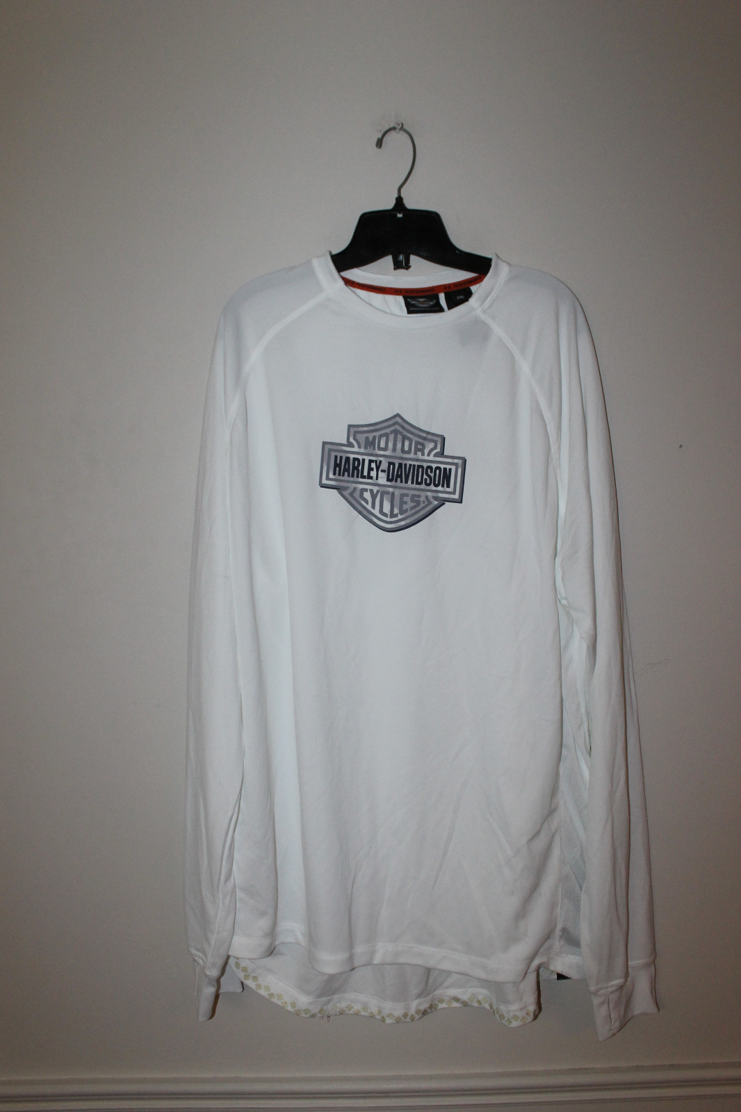New Harley Davidson men's quick dry long sleeve t-shirt white L