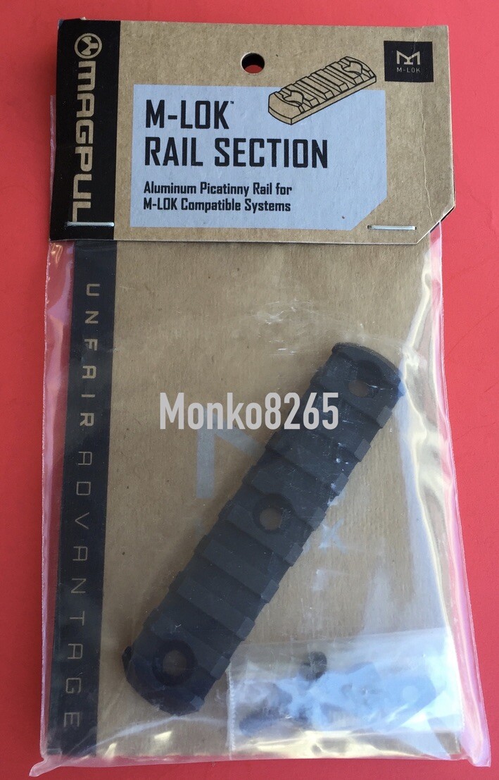 MAGPUL MAG583-BLK M-LOK Picatinny Rail Section 9 Slot Aluminum 4.1"