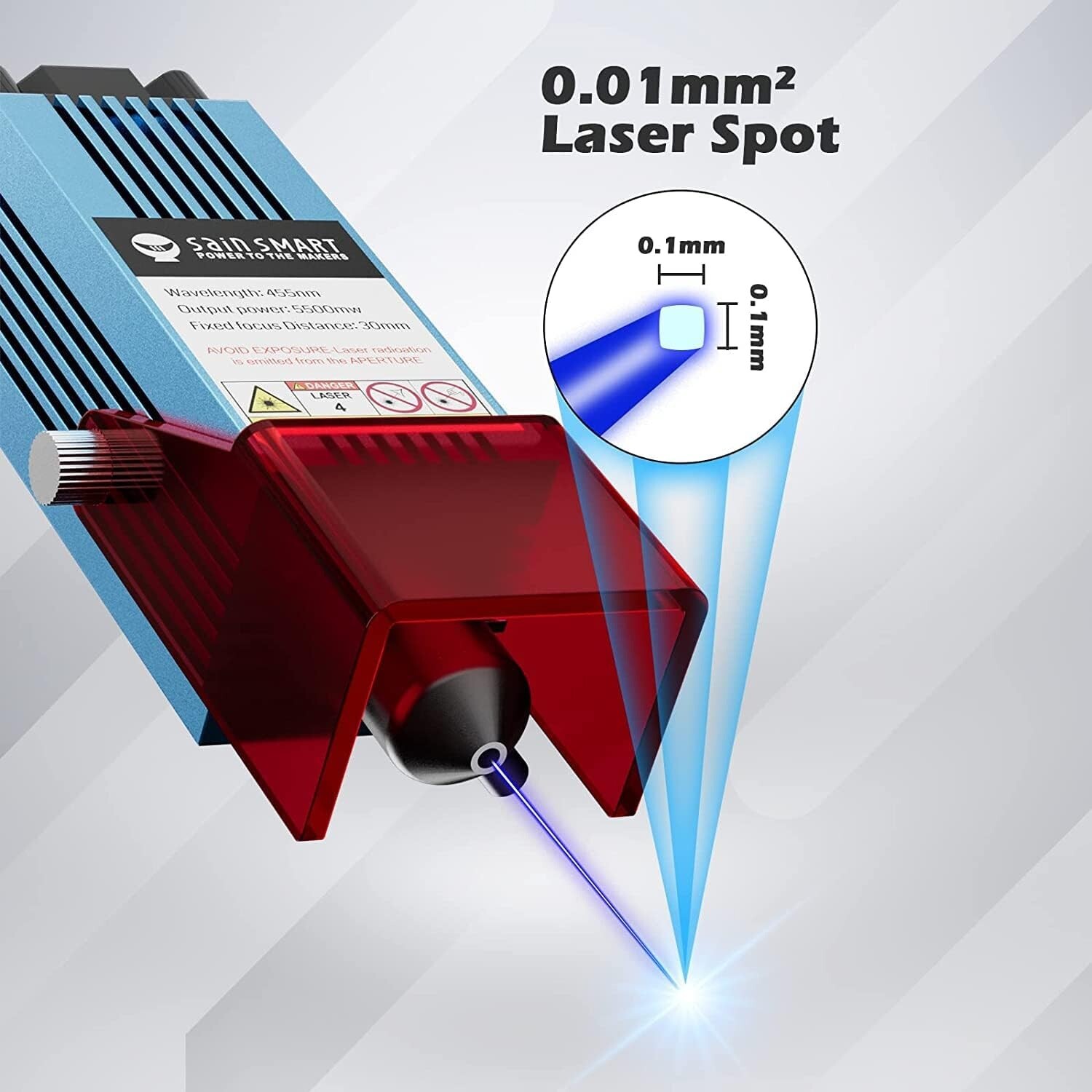 Genmitsu CFL55 Compressed Spot Laser Module, 0.1mm Laser Spot READ DESCRIPTION