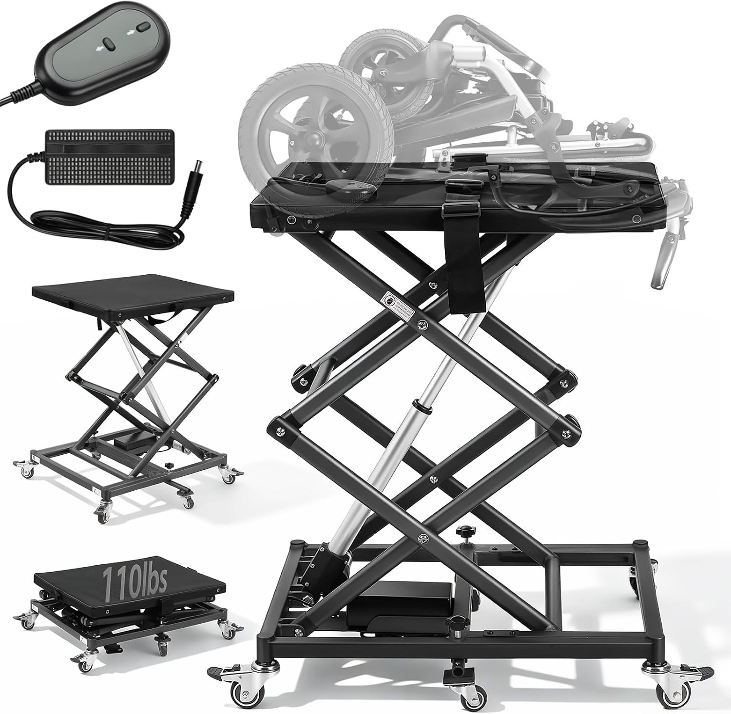 Wheelchair Lift Portable Electric Lift for Mobility Scooter/wheelchair 110lbs US