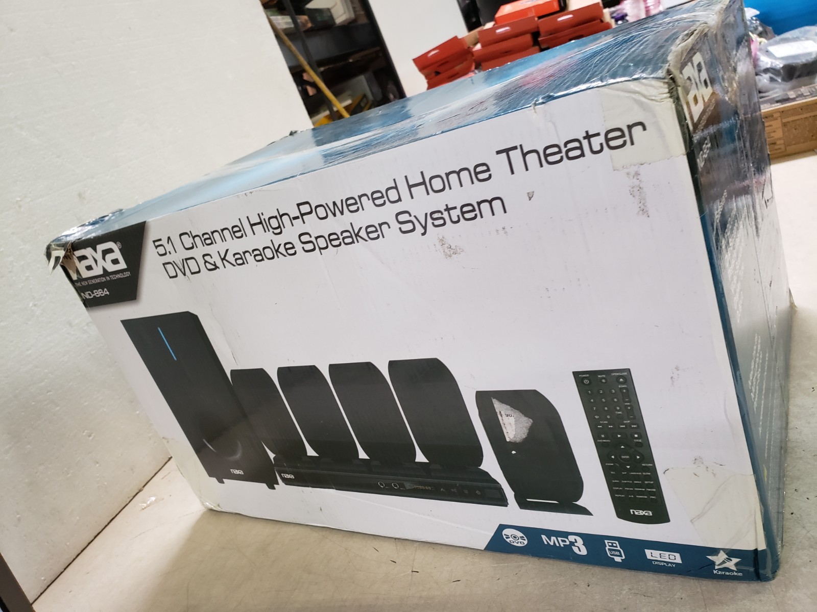 Naxa Electronics ND-864 5.1 Channel High-Powered Home Theater DVD & Karaoke