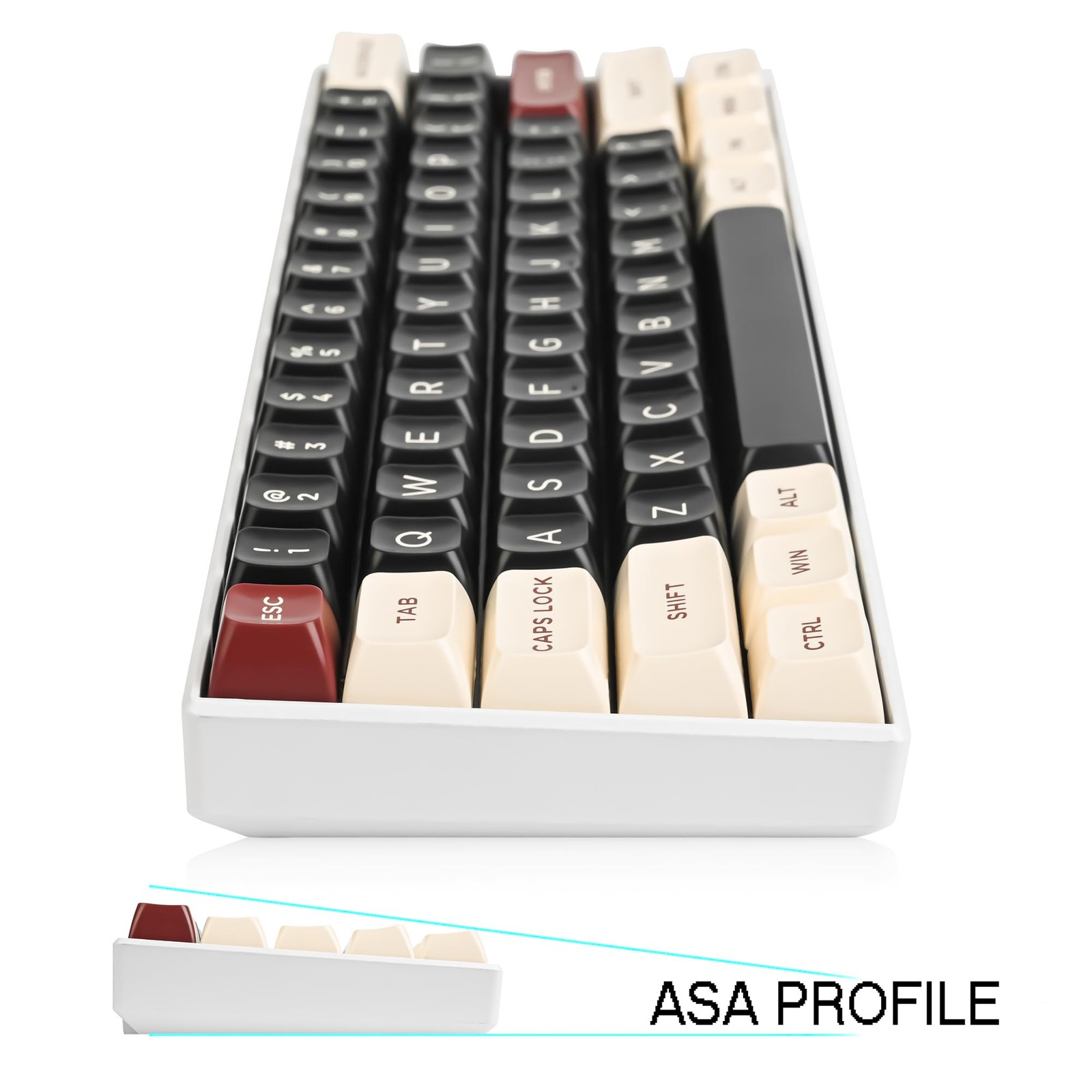 Rome Retro PBT Keycaps 150 Keys ASA Profile Double Shot ISO ANSI MX Set