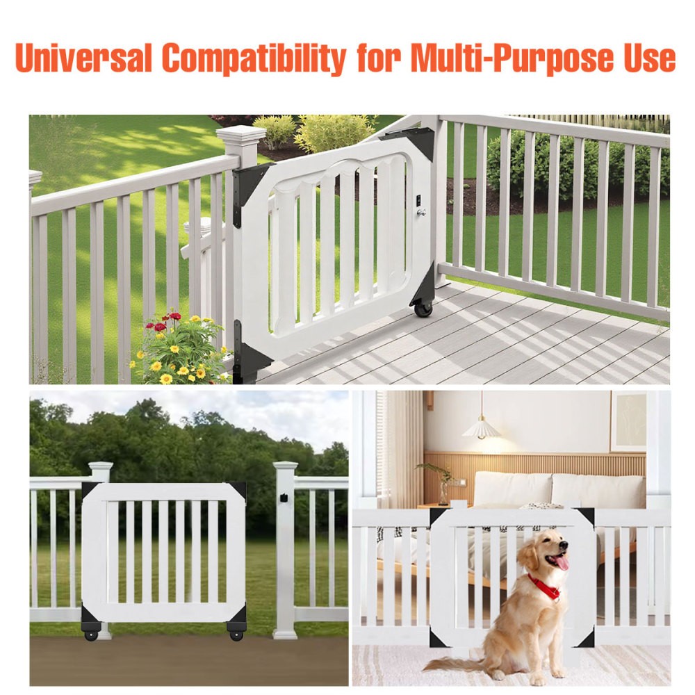 Sliding Gate Hardware Kit Heavy Duty Sliding Gate Kit Adjustable for Wood Fence