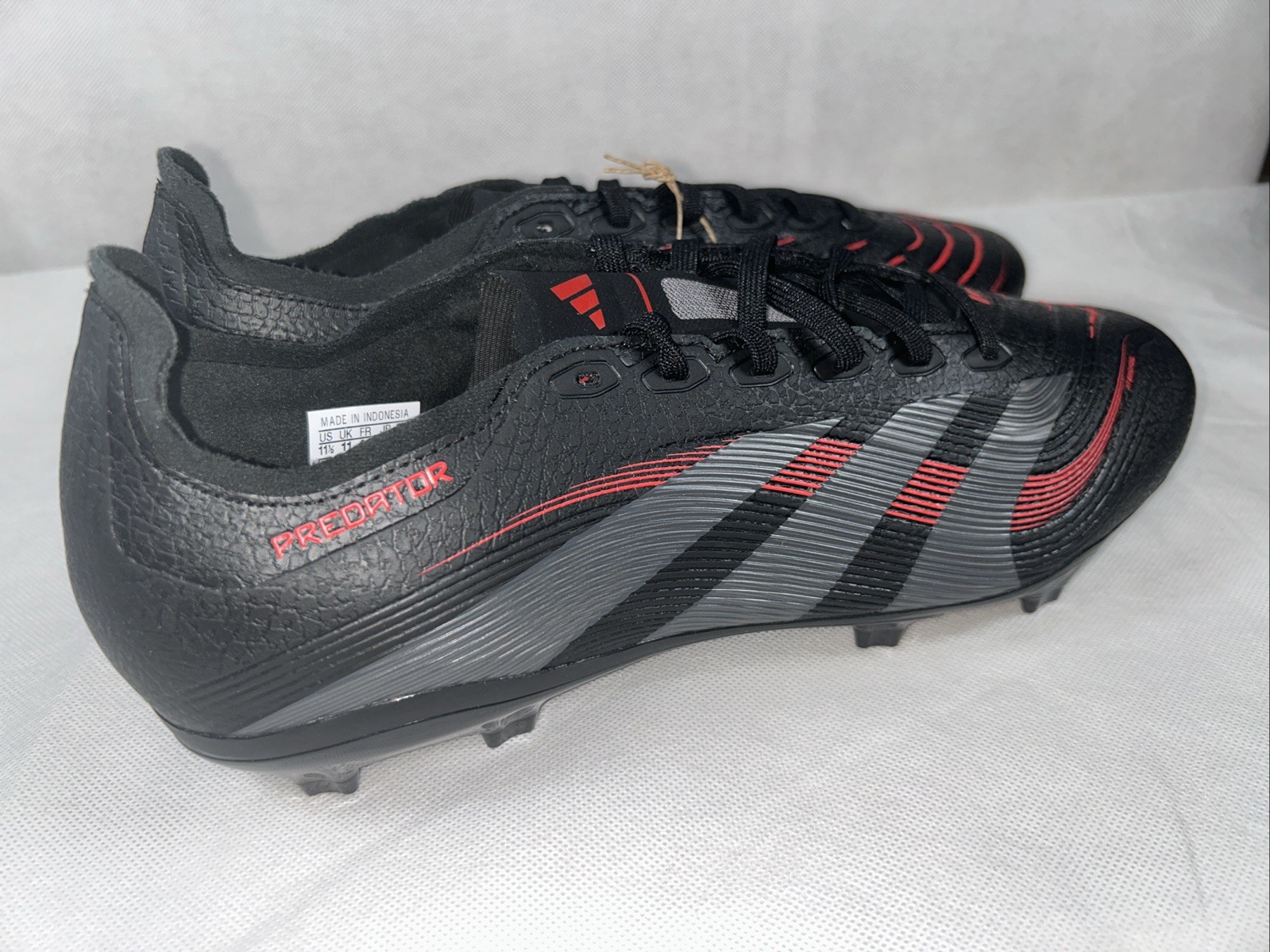 Adidas Predator League ID1328 Men's Black Firm/Multi  Soccer Cleats  11.5