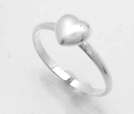 Adjustable Puffed Heart Toe Ring Solid 925 Sterling Silver ONE SIZE FITS ALL