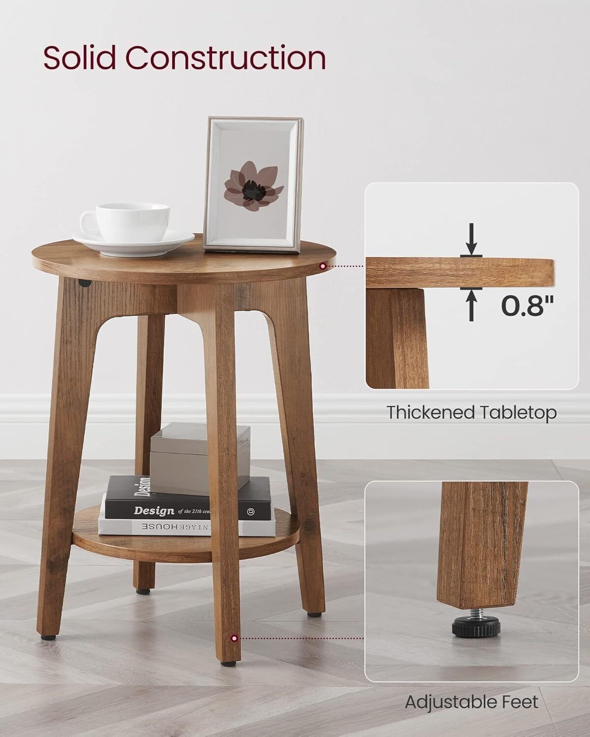 Small End Table Nightstand Round Bedside Tables Plant Stand Display Bedroom New