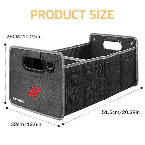 Car Trunk Organizer, Trunk Storage Box with Handle For Dodge Charger Stype B