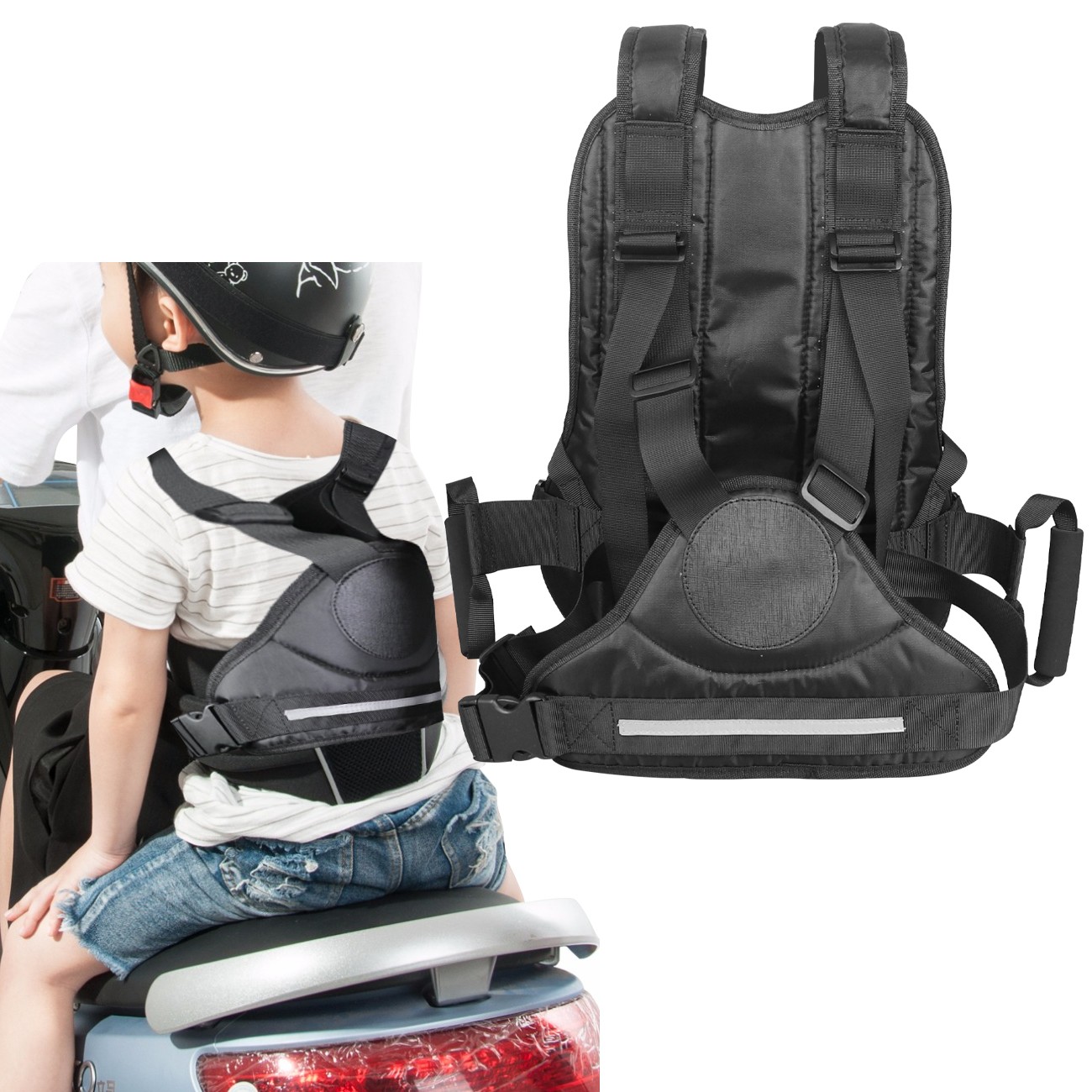 Kids Safety Seat Belt Strap Harness Fixing Belts For Motorcycle Bicycle ATVs