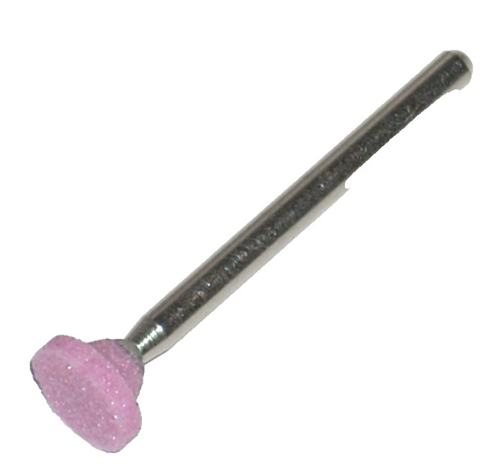 Pink Mounted Grinding Stones 3/8 Dia x 1/8 Thick w 1/8 Shank for Dremel - 25pk