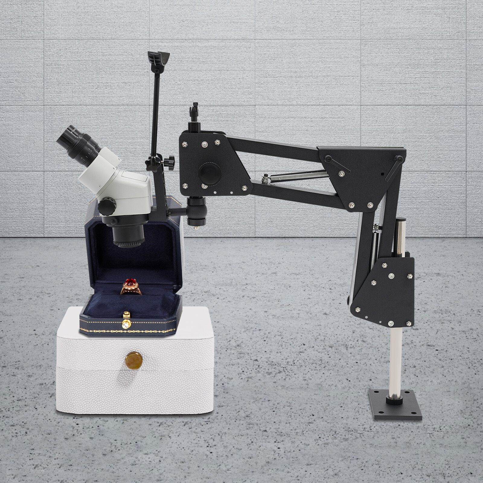 Jewelry Microscope Stand Mirror Micro Stand Multi-Directional Continuous Zoom US