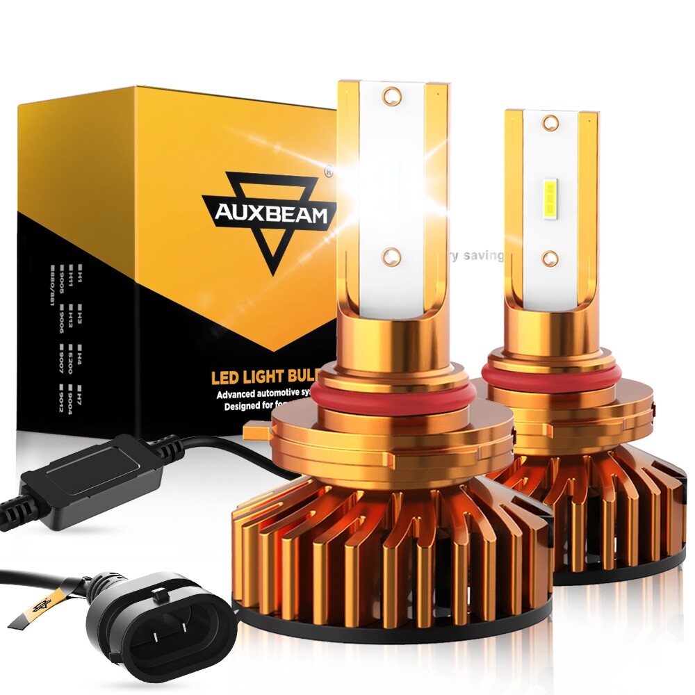 AUXBEAM 9005 HB3 LED Headlight Bulbs High Low Beam Super Bright 6500K 10000LM