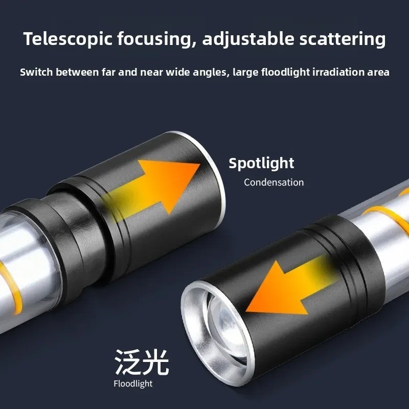 Super Bright Rechargeable USB LED Camping Flashlight Telescopic Torch Lamp UK