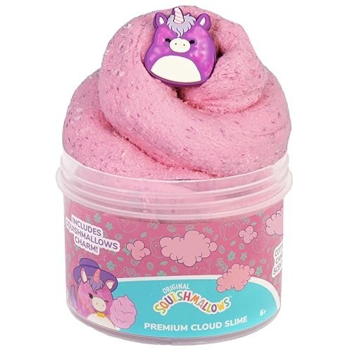 Original Squishmallows Lola The Unicorn Premium Scented Slime, Cotton Candy...