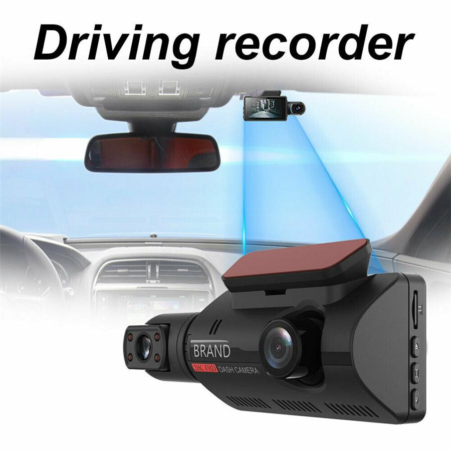 Touch Screen Dash Cam 3" 1080P Dual Lens Car DVR Recorder Camera Looprecording
