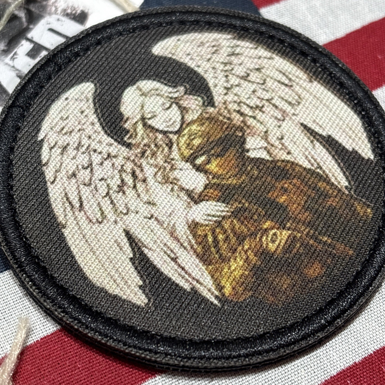 Your Angel Is With You Tactical Hook Loop Patch High Quality 3”