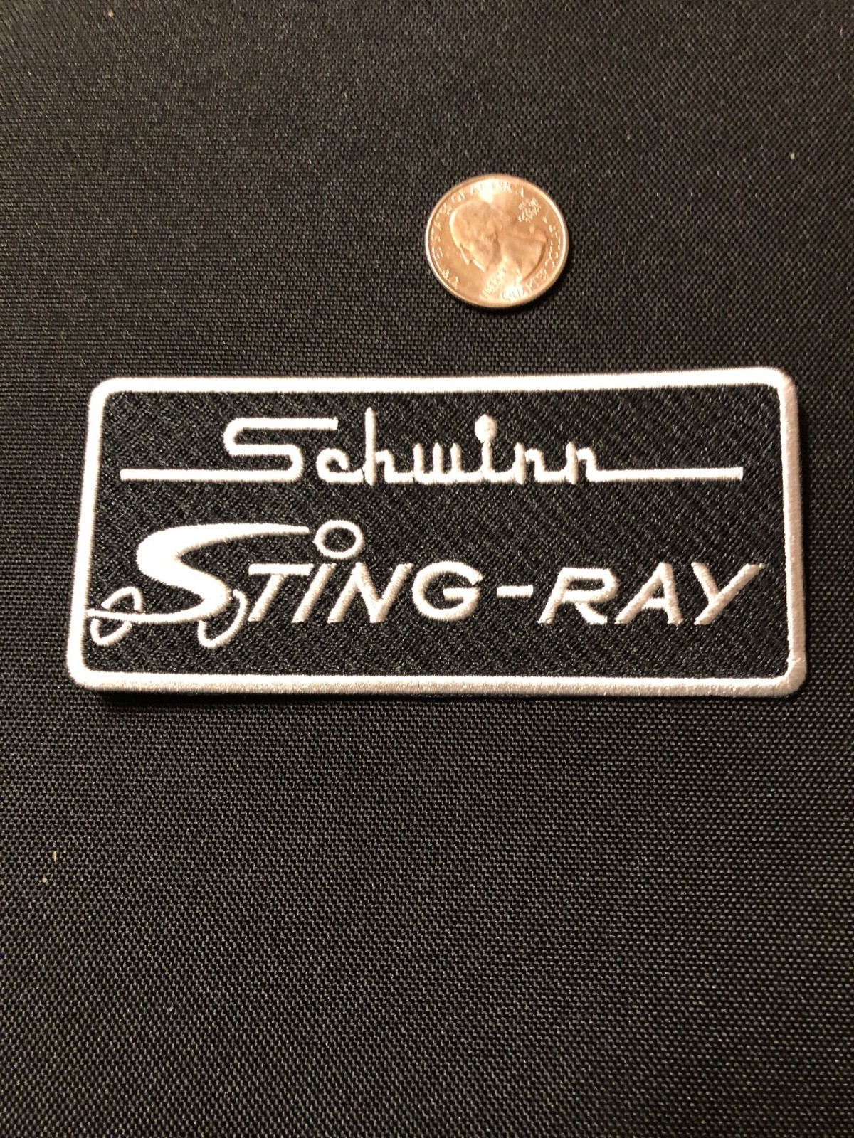 STINGRAY PATCH. SCHWINN SEW ON OR IRON ON ICONIC BICYCLE PATCH NEW CONDITION