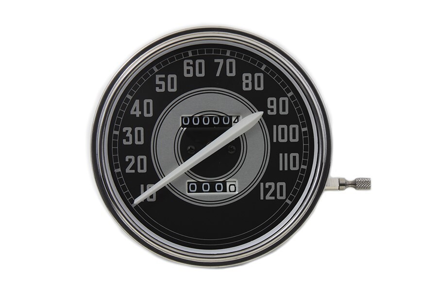 V-Twin 39-0427 Replica 2:1 Speedometer with White Needle