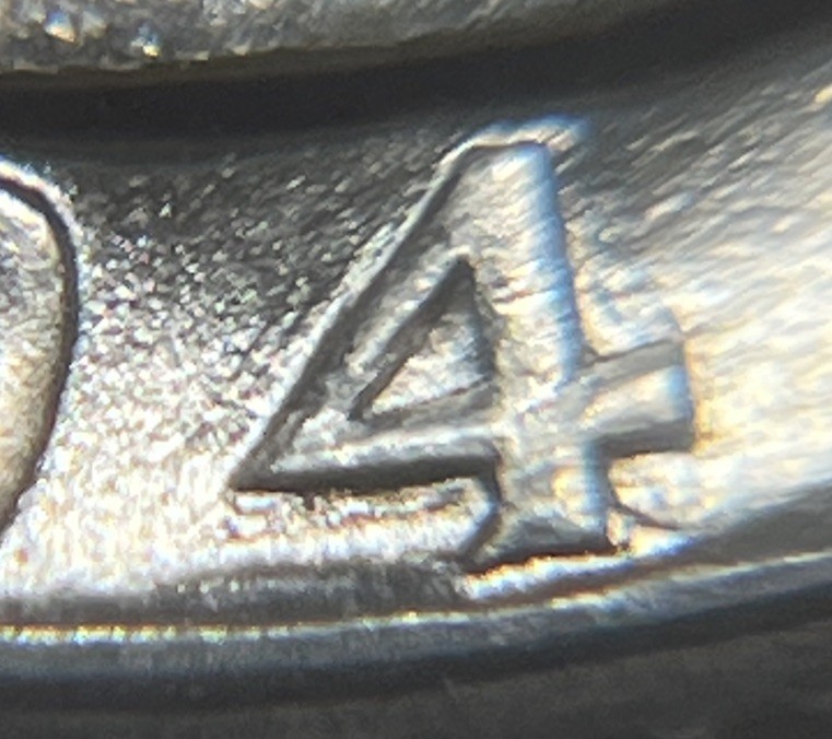 1941 4/4 Washington Quarter Date Errors 4 Over 4 Die Cracks Reverse Uncirculated