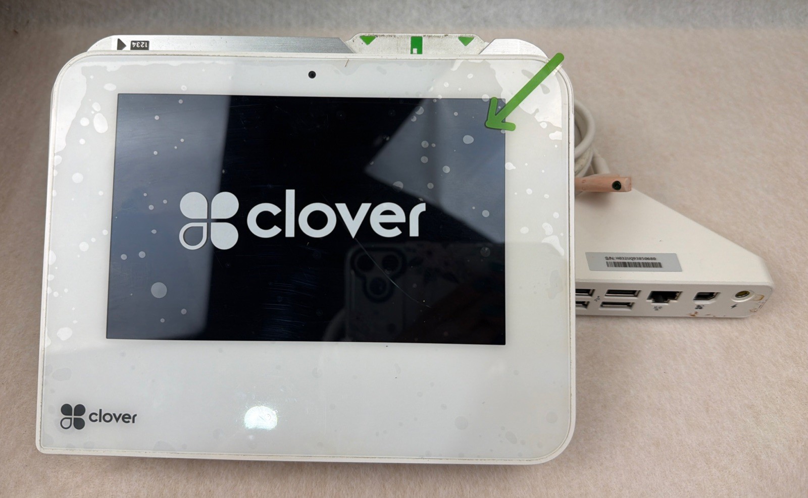 Clover Mini Wi-Fi POS System C302U Credit Card Terminal Touchscreen *READ*