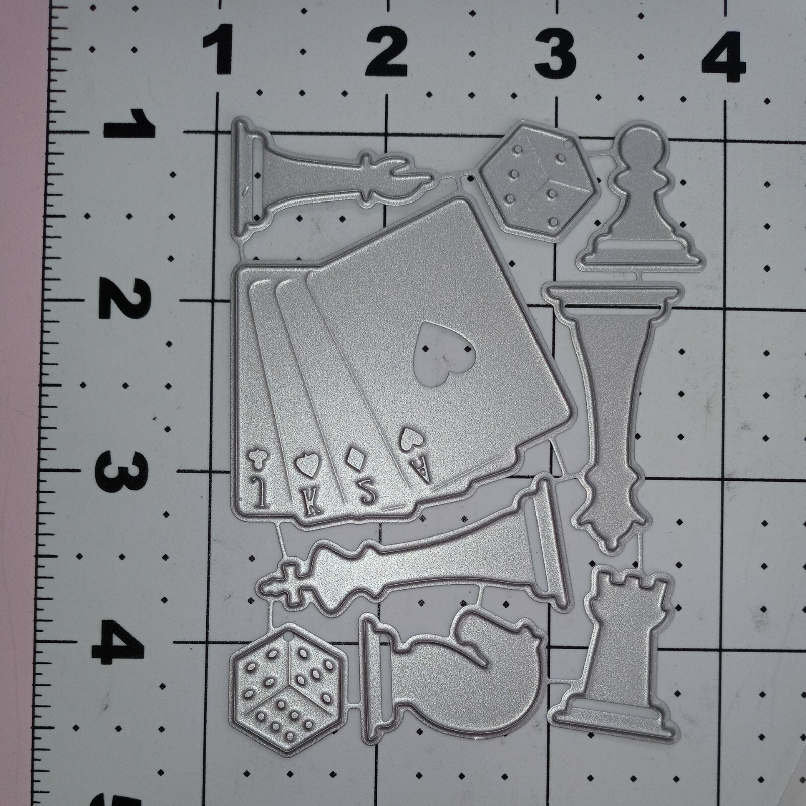 Universal Thin Metal Die Cut Tool Game Night Birthday Cards Chess Dice Las Vegas