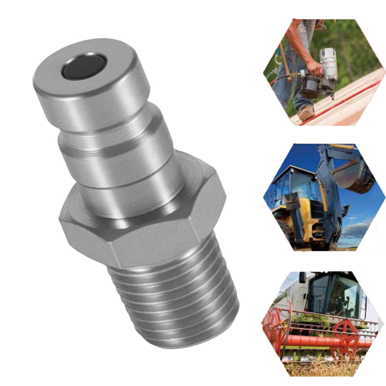 PD343 Series PD Steel Test Port & Diagnostic Equipment Quick Nipple 1/4"-18 NPTF