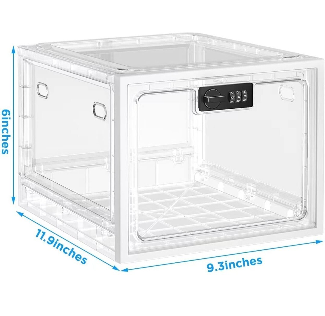 Storage Lock Box For Safe Medicine Food Snack Shoes Box Home School Office