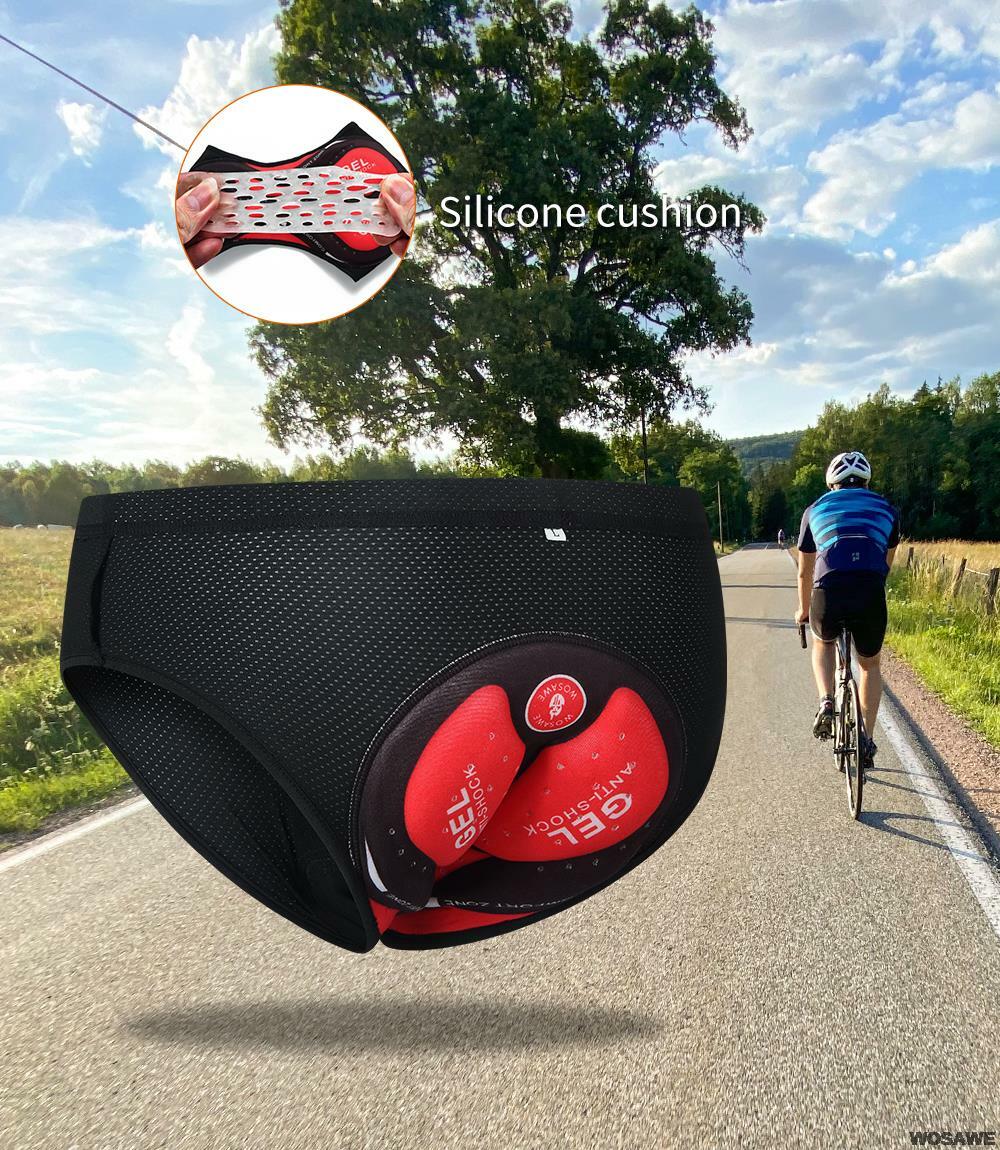 Men's Cycling Underwear 3D Padded MTB Bike Briefs Quick Dry Breathable Underpant