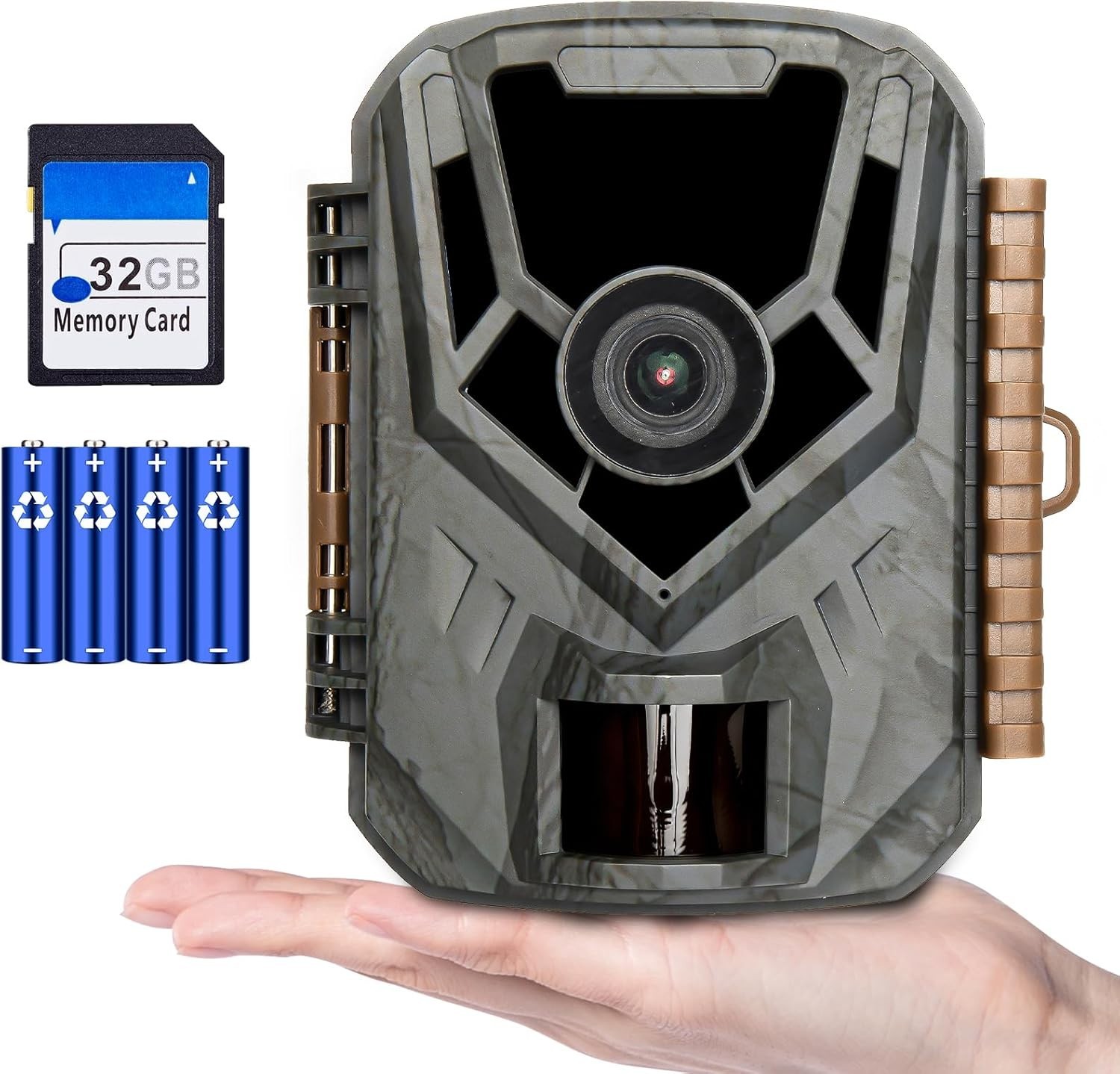 Mini Trail Camera 36MP 2.7K with Night Vision & 0.1s Trigger Time, 130° Angle
