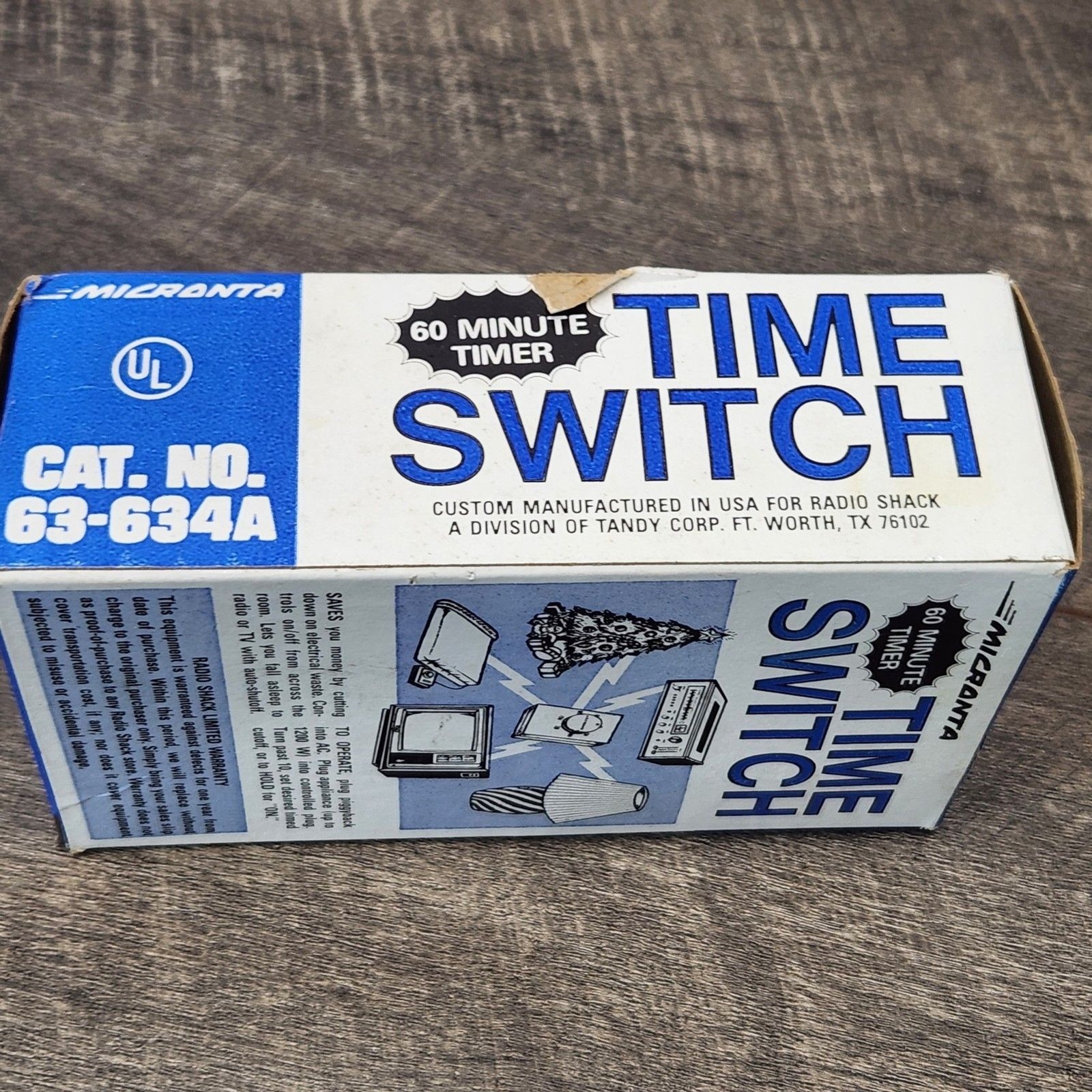 Micronta 60 Minute Time Switch NOS 63-634A