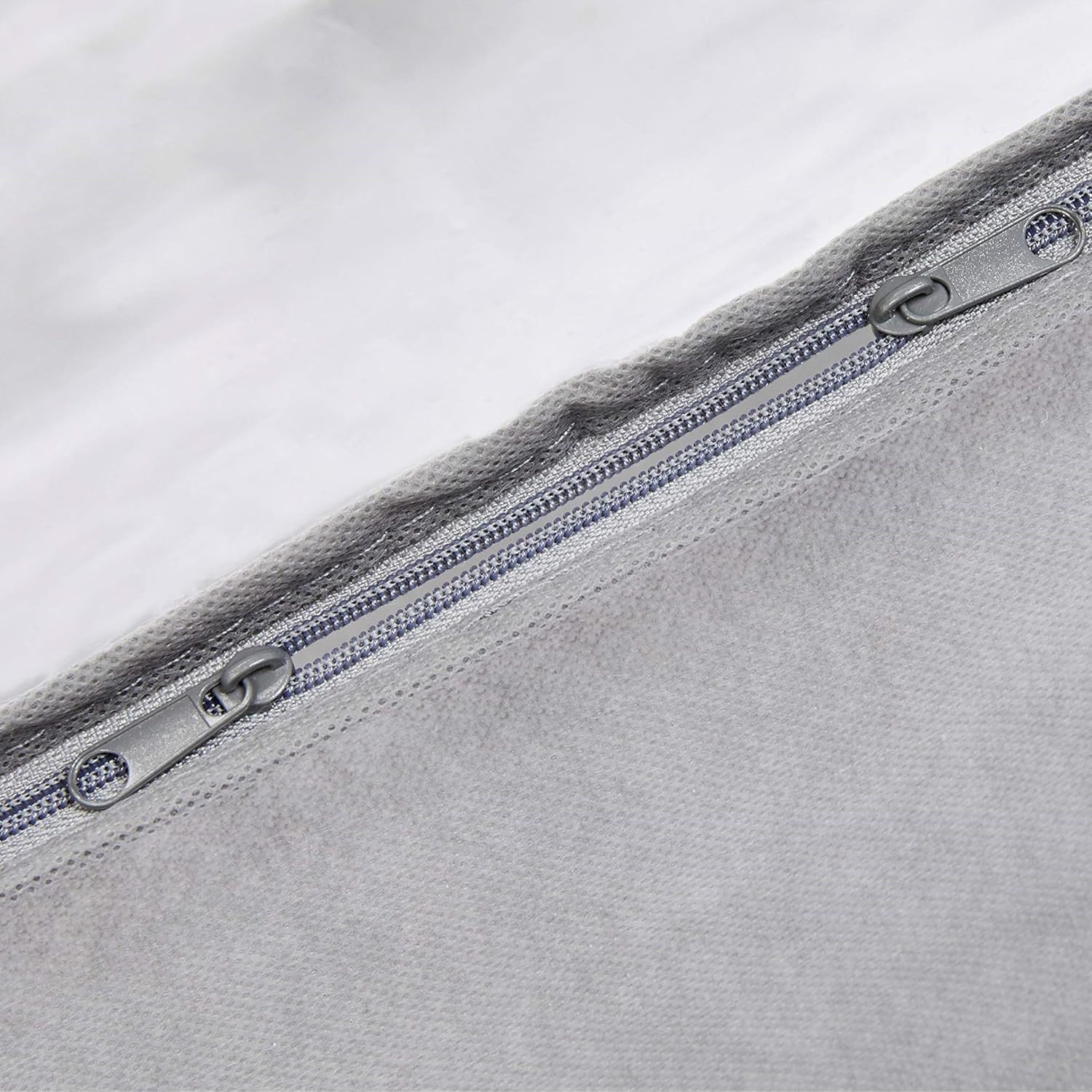 Versatile Fabric Under Bed Storage Containers with Zipper Closure - 2-Pack, Gray