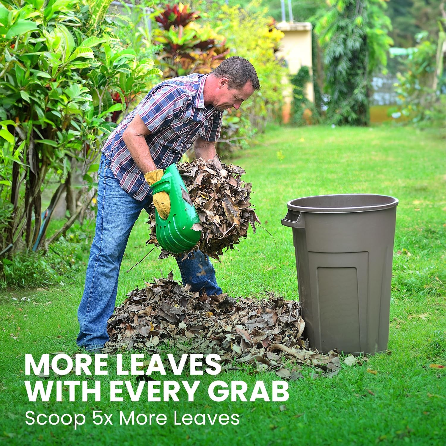 GARDEASE Leaf Scoops Premium Ergonomic Large Hand Held Rakes for Fast Leaf,
