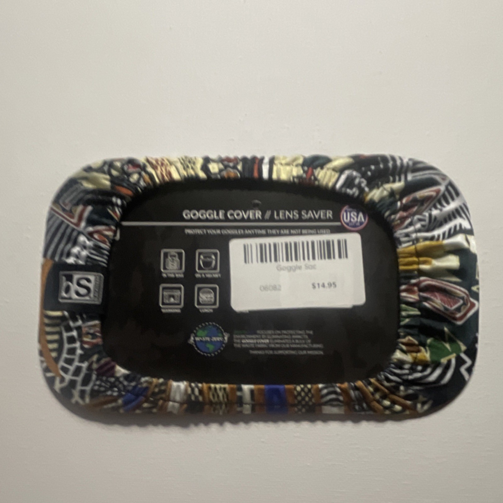 Goggle Soc Multicolor Lens Saver Goggle Pouch Abstract Cloth 06082