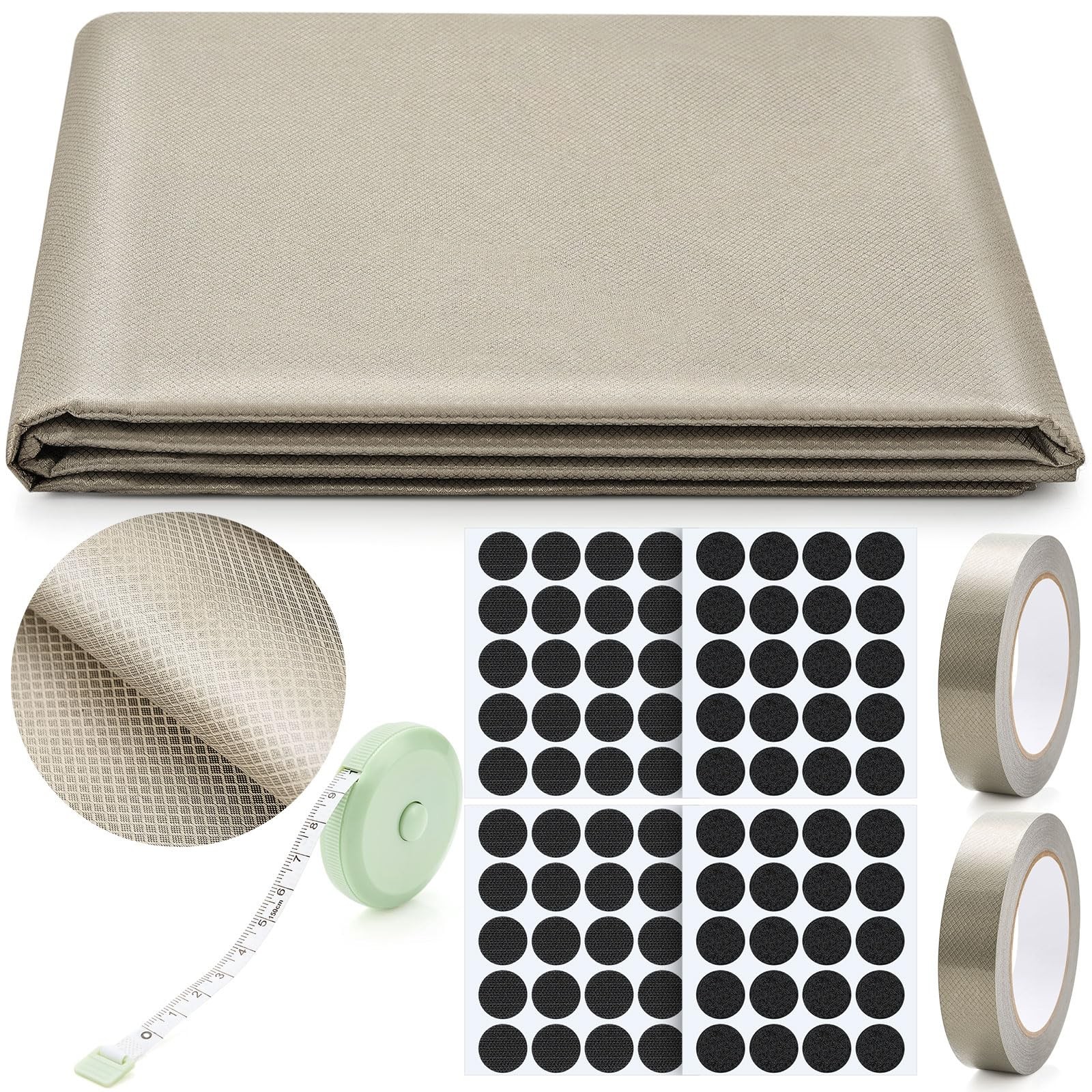 Fanfanwin Faraday Fabric Set Faraday Cloth 43''x 236'' with 2pcs 787'' Farada...