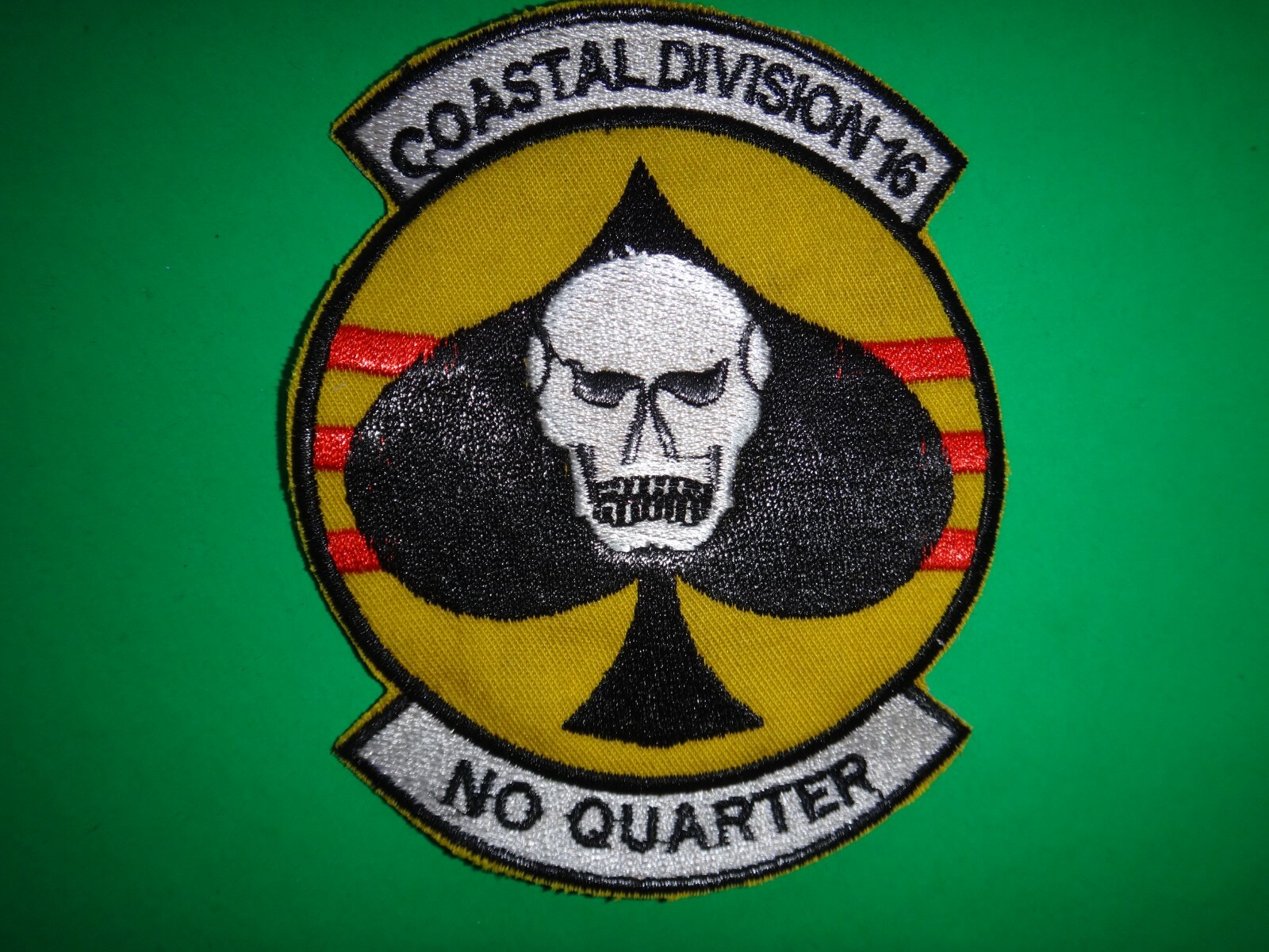 US Navy Coastal Division16 NO QUARTER Patch From Vietnam War Era
