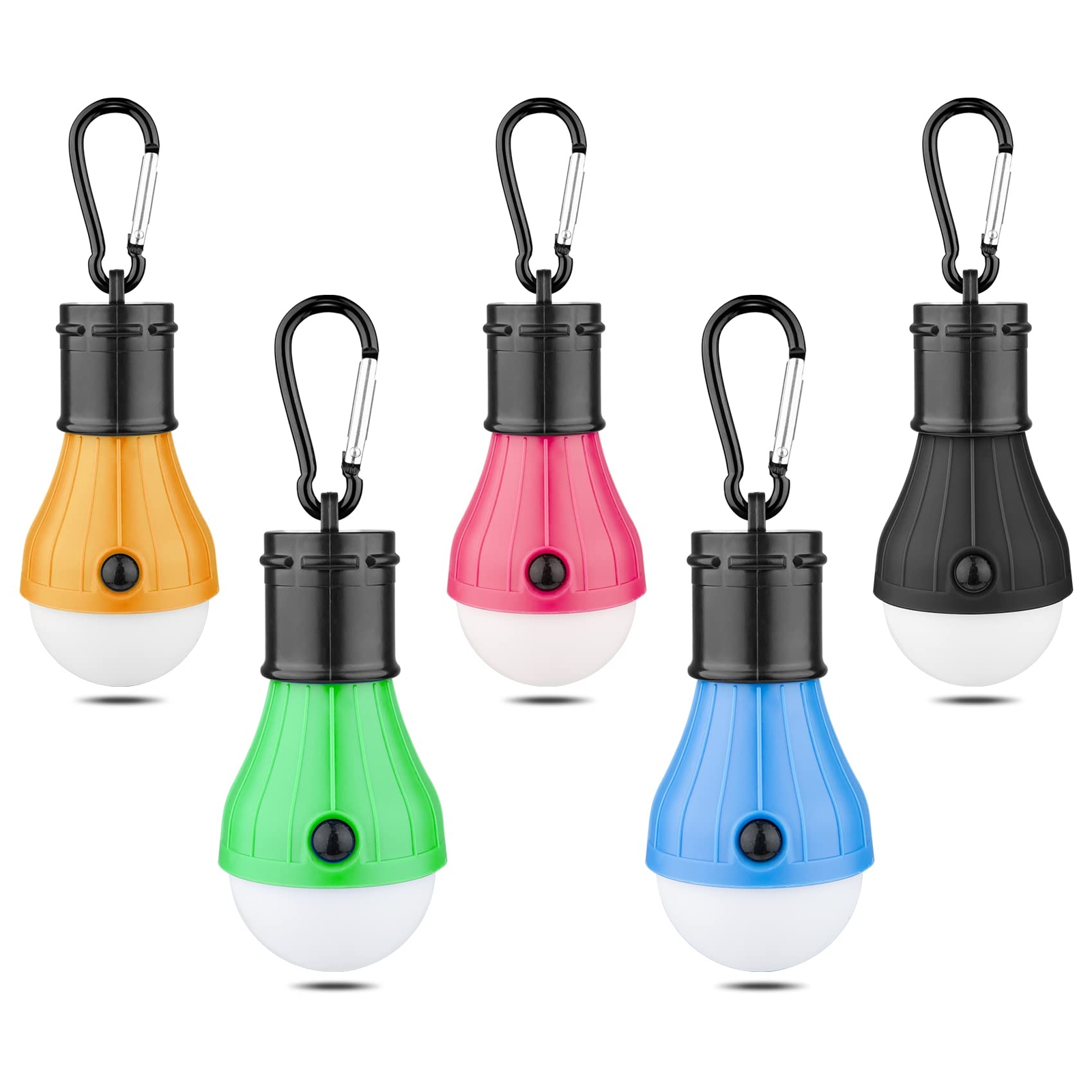 5 Pack Portable LED Camping Light Bulb Hanging Tent Lights with Clip for Hiking