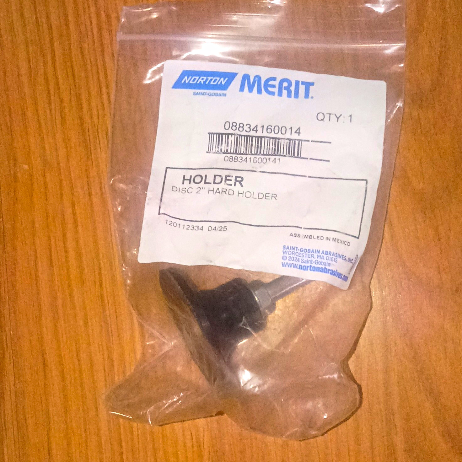 Norton Merit 2" Hard Disc Holder, Item Type Disc Holder, MPN 08834160014
