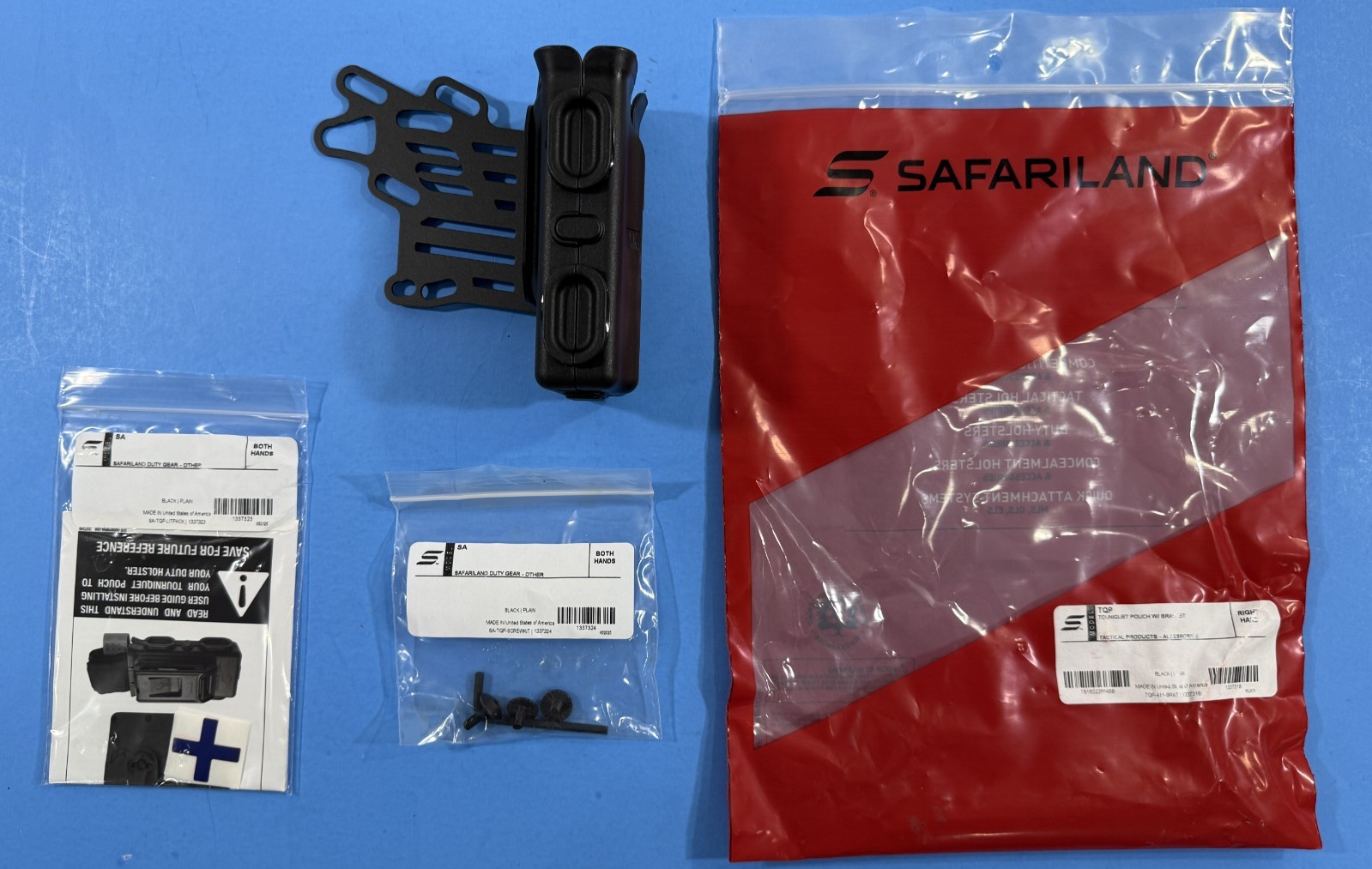 SAFARILAND TQ SYSTEM TOURNIQET POUCH w/ HOLSTER BRACKET TQP-411-BRKT RIGHT HAND