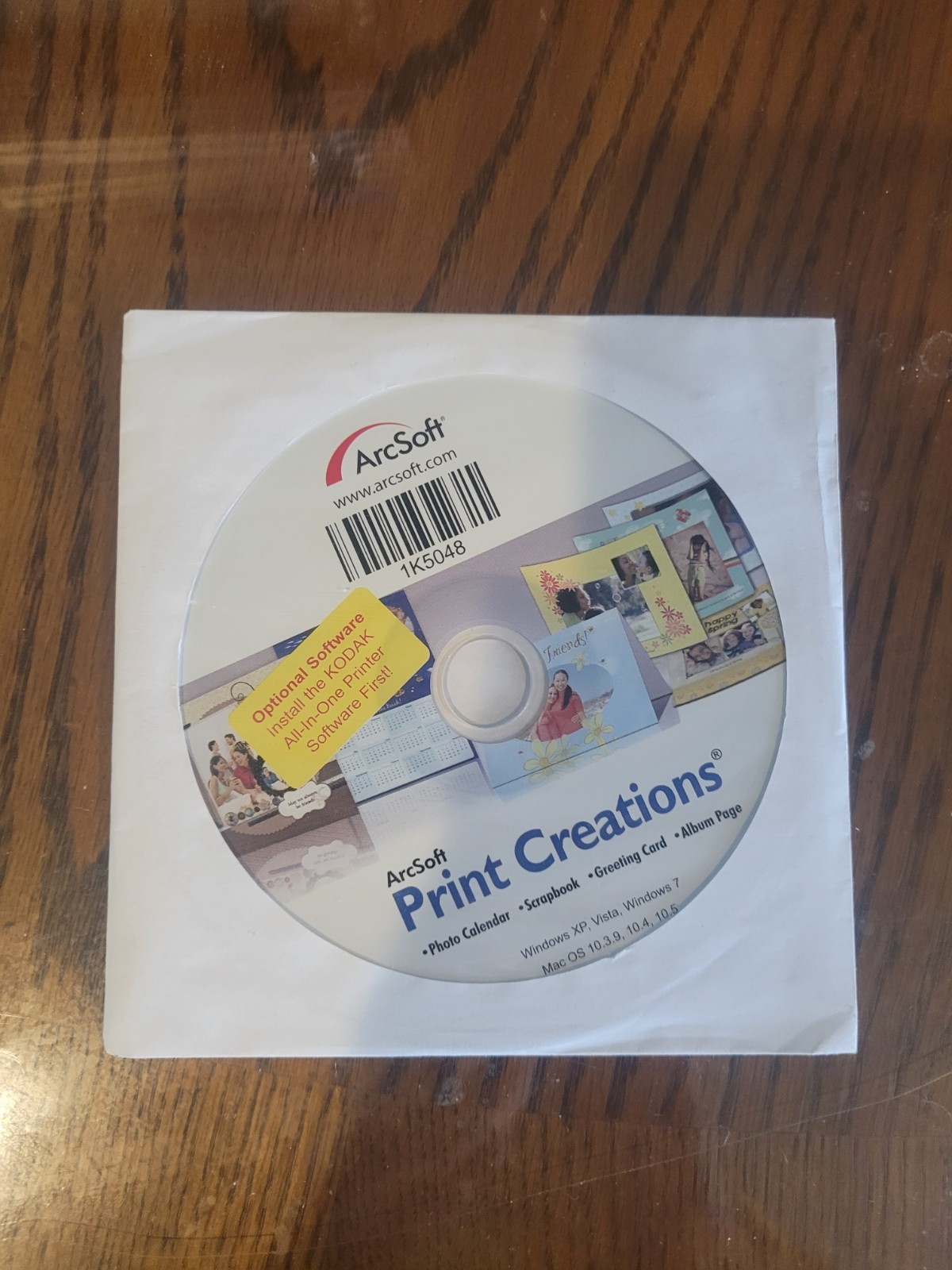 ArcSoft Print Creations Software Installation Disc
