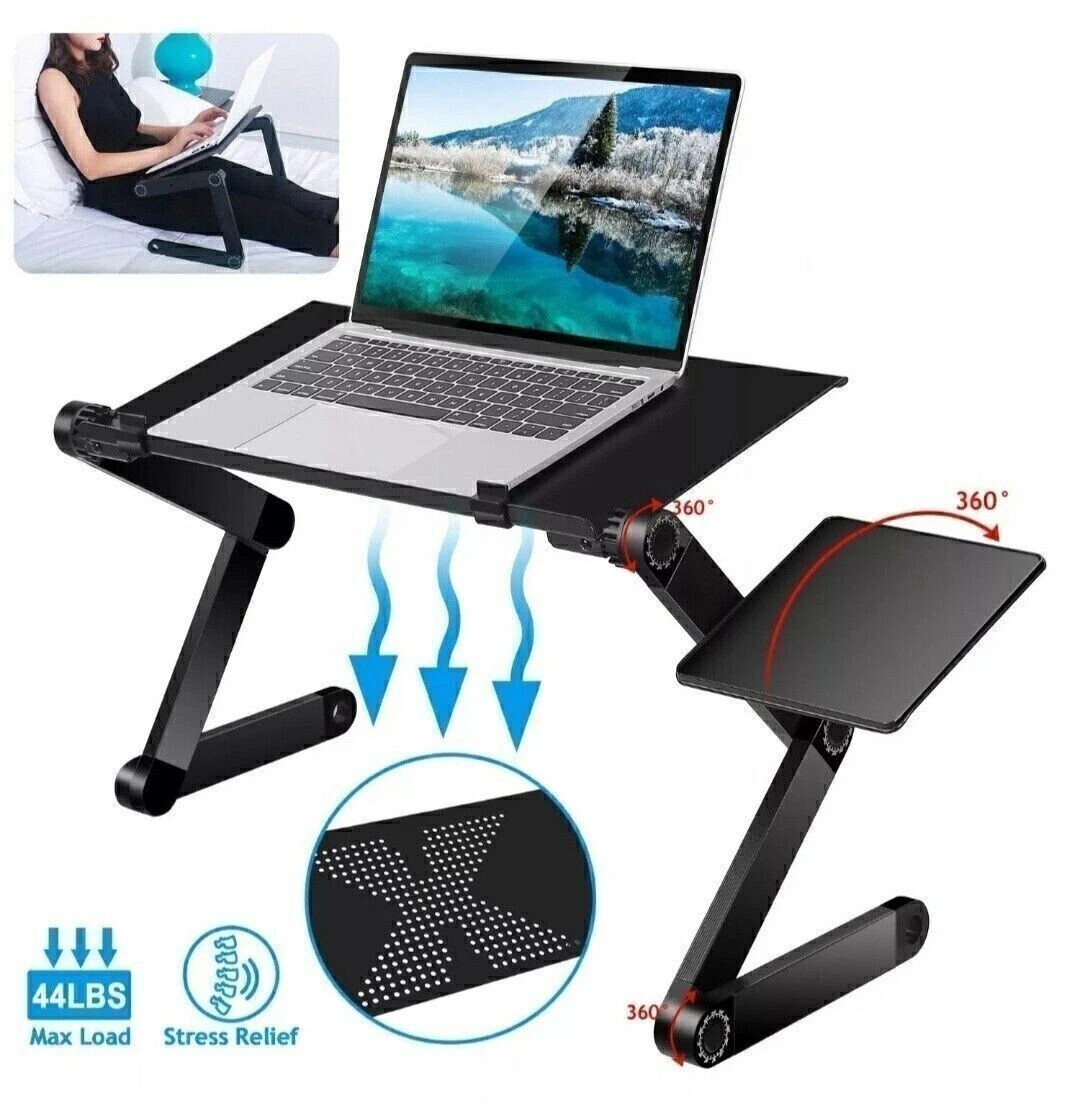 360° Adjustable Laptop Table Stand Lap Sofa Bed Tray Computer Notebook Desk