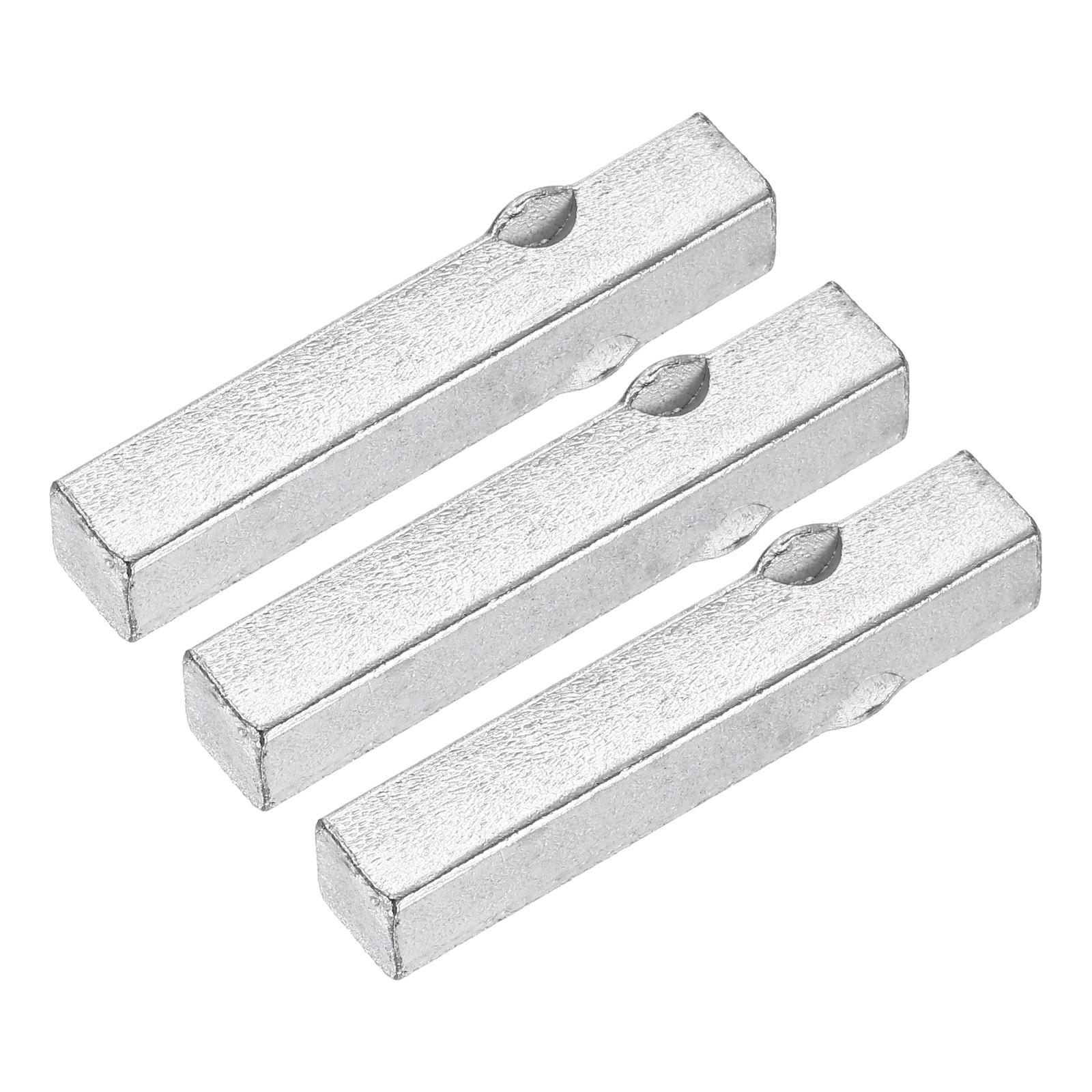 3Pcs Door Knob Spindle, 45mm Spare Door Handle Spindle Bar Replacement, Silver
