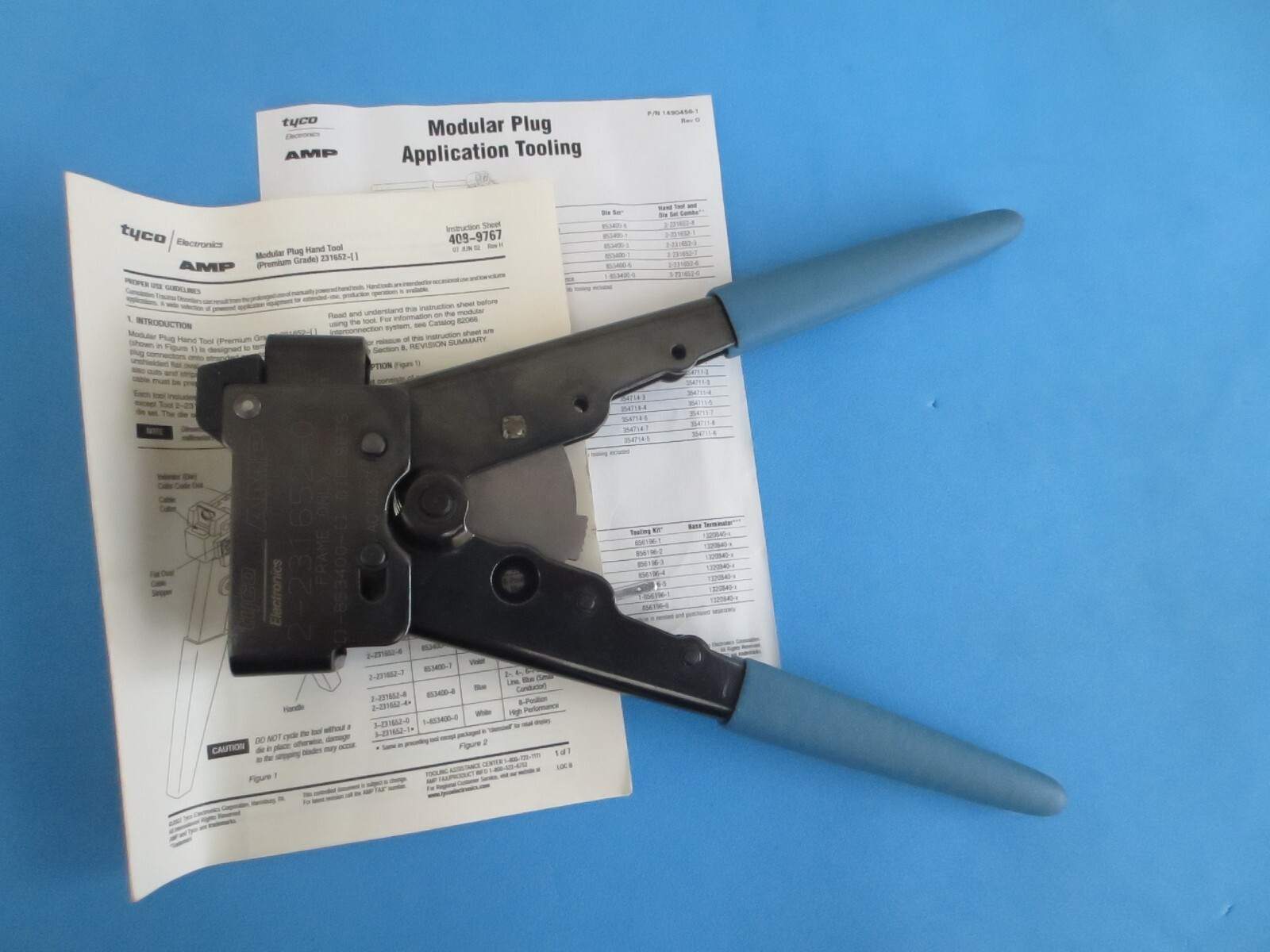 AMP Tyco 2-231652-0 Crimp Crimper Wire Strip Modular Network Plug Hand tool