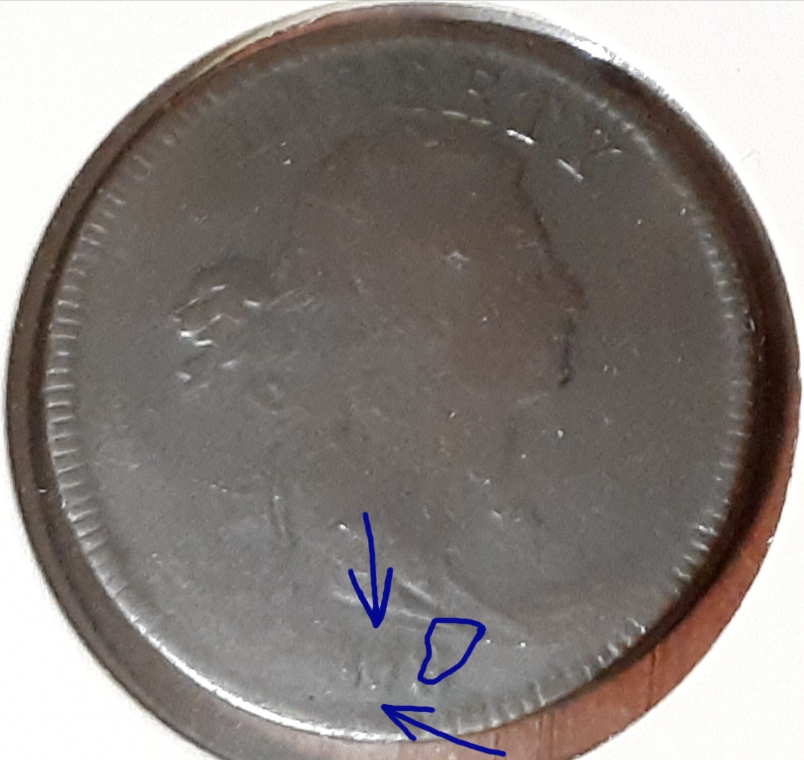 1798/7 Drape Bust Multiple Errors: 9/8 on Third Digit-Die Chips-Lamination (Rev)