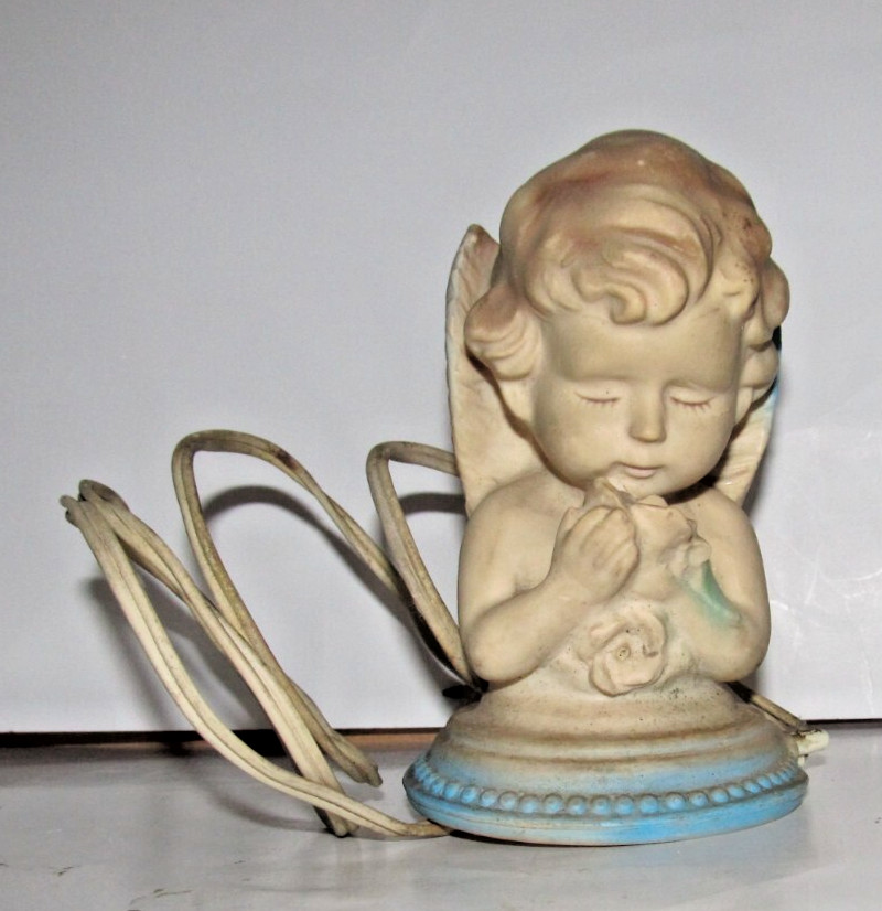 VINTAGE RUBBER NIGHT LIGHT ANGEL (TB4)